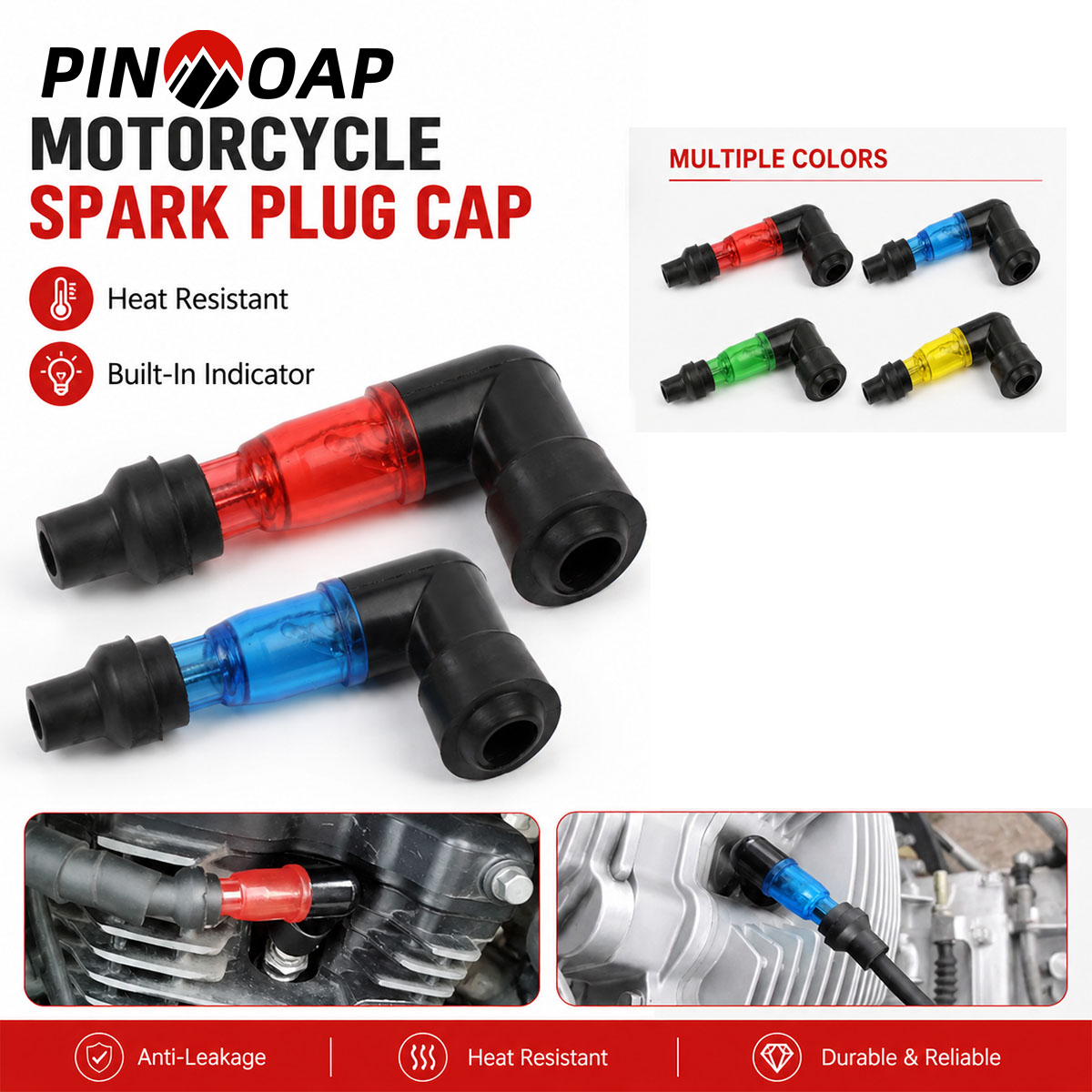 Motorcycle Spark Plug - PINMOAP 1/2PCS Bujía de Encendido de